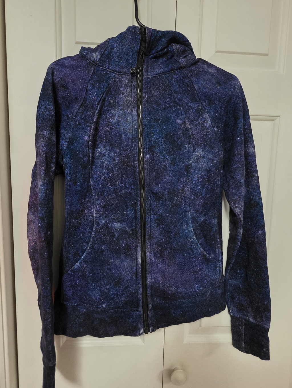 Lululemon Scuba Polar Lights Galaxy Zip Up Hoodie Light Cotton Fleece Size 6